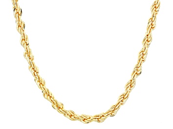 Picture of 18k Yellow Gold Over Bronze 5.5mm Rope Necklace