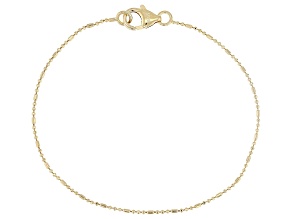 18k Yellow Gold Over Bronze 1.25mm Bead Bracelet
