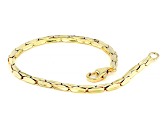 18k Yellow Gold Over Bronze 3mm Elongated Geometric Cardano Link Bracelet
