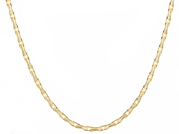 Picture of 18k Yellow Gold Over Bronze 3mm Elongated Geometric Cardano Chain
