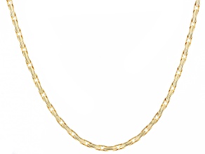 18k Yellow Gold Over Bronze 3mm Elongated Geometric Cardano Chain