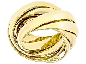 18k Yellow Gold Over Bronze Rolling Band Ring