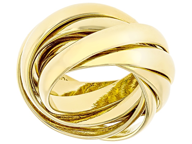18k Yellow Gold Over Bronze Rolling Band Ring MA1080 JTV