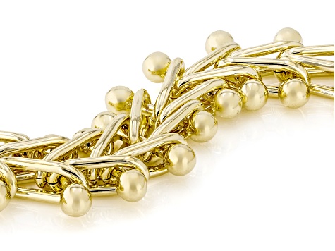 18k Yellow Gold Over Bronze 18.3mm Fashion Briglia Bracelet