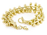 18k Yellow Gold Over Bronze 18.3mm Fashion Briglia Bracelet