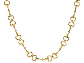 18k Yellow Gold Over Bronze 18" Necklace