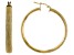 Moda Al Massimo® 18K Yellow Gold Over Bronze Diamond Cut Tube Hoop Earrings