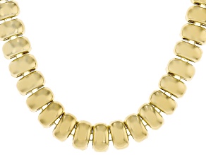 Moda Al Massimo® 18k Yellow Gold Over Bronze Polished Bubble 18" Necklace. Made in Italy.