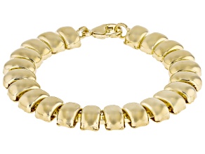Moda Al Massimo® 18k Yellow Gold Over Bronze Polished Bubble Bracelet. Made in Italy.