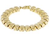 Moda Al Massimo® 18k Yellow Gold Over Bronze Polished Bubble Bracelet. Made in Italy.