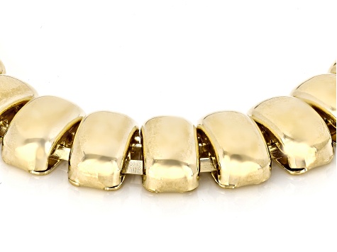 Moda Al Massimo® 18k Yellow Gold Over Bronze Polished Bubble Bracelet. Made in Italy.