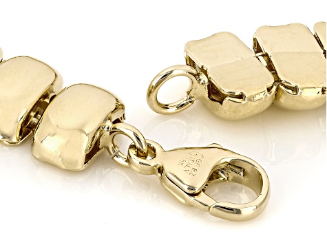 Moda Al Massimo® 18k Yellow Gold Over Bronze Polished Bubble Bracelet. Made in Italy.