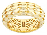 18k Yellow Over Bronze Diamond Cut Marquise Band Ring