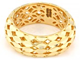 18k Yellow Over Bronze Diamond Cut Marquise Band Ring