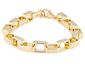 18k Yellow Gold Over Bronze Greek Key Bracelet