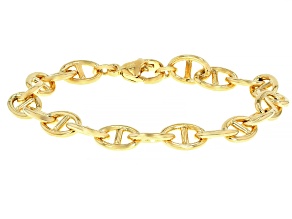 18k Yellow Gold Over Bronze 8.1mm Mariner Link Bracelet