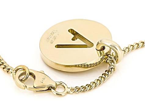 18k Yellow Gold Over Bronze Cardano Initial 