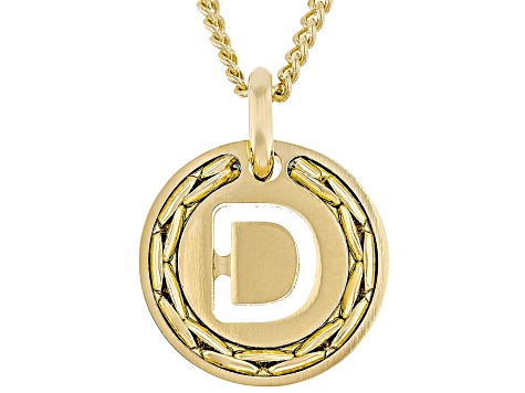 18k Yellow Gold Over Bronze Cardano Initial 
