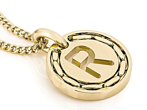 18k Yellow Gold Over Bronze Cardano Initial 