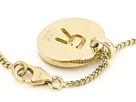 18k Yellow Gold Over Bronze Cardano Initial 