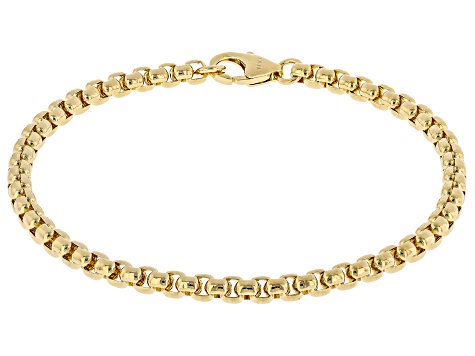 18k Yellow Gold Over Bronze 4mm Box 20