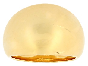 18k Yellow Gold Over Bronze High Polish Dome Ring