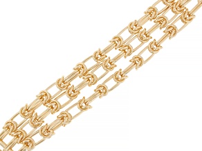 Moda Al Massimo® 18k Yellow Gold Over Bronze Statement Bracelet