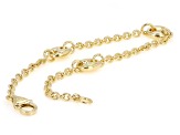 18k Yellow Gold Over Bronze Mariner Station Bracelet