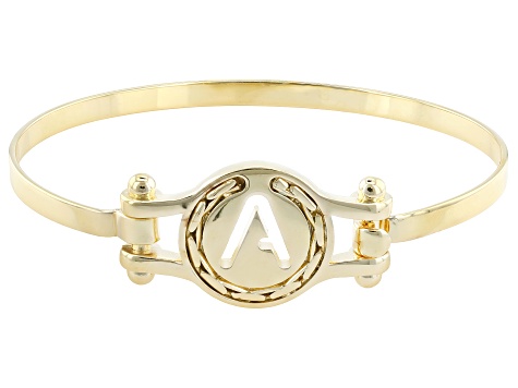 18K Yellow Gold Over Bronze Cardano Initial 