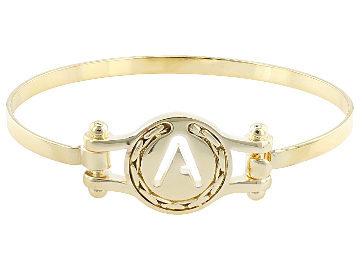 18K Yellow Gold Over Bronze Cardano Initial 