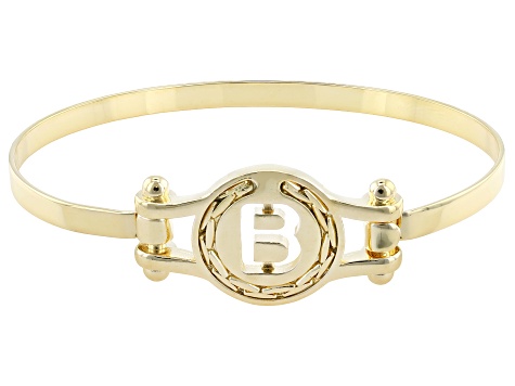 18K Yellow Gold Over Bronze Cardano Initial 