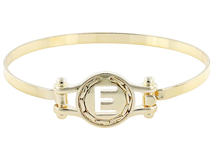 18K Yellow Gold Over Bronze Cardano Initial 