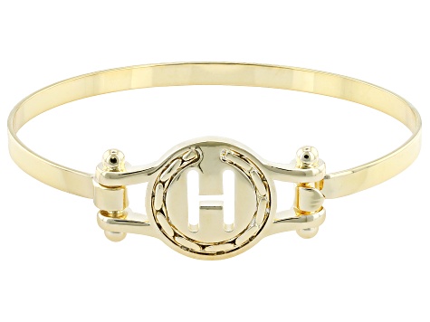 18K Yellow Gold Over Bronze Cardano Initial 