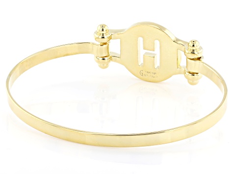 18K Yellow Gold Over Bronze Cardano Initial 