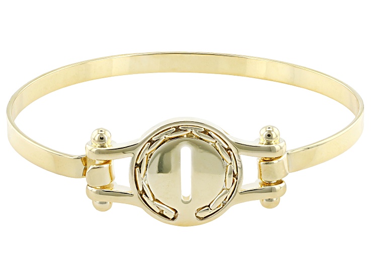 18K Yellow Gold Over Bronze Cardano Initial 