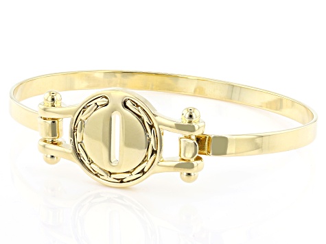 18K Yellow Gold Over Bronze Cardano Initial 