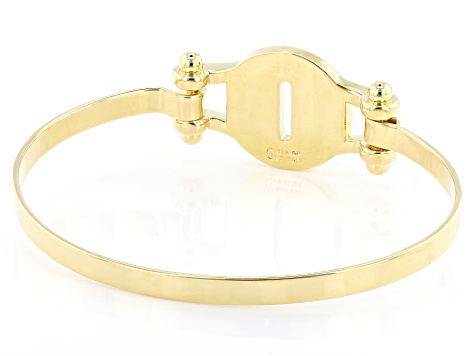 18K Yellow Gold Over Bronze Cardano Initial 