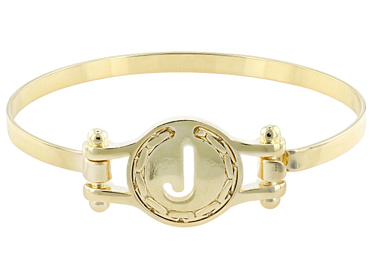 18K Yellow Gold Over Bronze Cardano Initial 