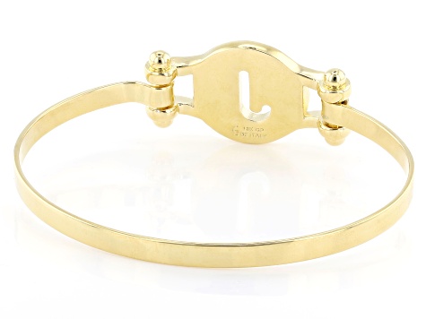 18K Yellow Gold Over Bronze Cardano Initial 