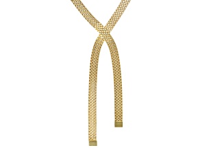 18K Yellow Gold Over Bronze Polished 7.5mm Bismark 20 Inch Chain