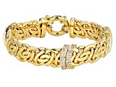 Moda Al Massimo®  White Cubic Zirconia, 18K Yellow Gold Over Bronze Designer Bracelet