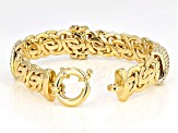 Moda Al Massimo®  White Cubic Zirconia, 18K Yellow Gold Over Bronze Designer Bracelet