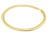 18K Yellow Gold Over Bronze Tubogas Omega 20 Inch Necklace