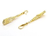Moda Al Massimo® 18K Yellow Gold Over Bronze Diamond Cut Dangle Twist Earrings