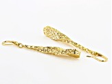 Moda Al Massimo® 18K Yellow Gold Over Bronze Diamond Cut Dangle Twist Earrings