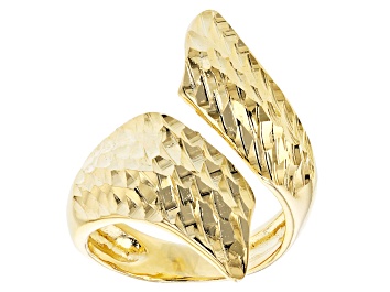 Picture of 18k Yellow Gold Over Bronze Textured Bypass Ring