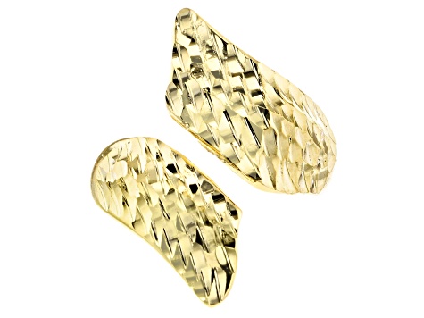 18k Yellow Gold Over Bronze Textured Bypass Ring - MA147 | JTV 18k Yellow Gold Over Bronze Textured Bypass Ring - MA147 | JTV
