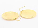 Moda Al Massimo™ 18k Yellow Gold Over Bronze Textured Disc Dangle Earrings