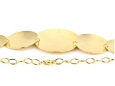 Moda Al Massimo™ 18k Yellow Gold Over Bronze Graduated Textured Disc 22 inch Necklace