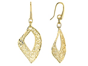 Moda Al Massimo® 18k Yellow Gold Over Bronze Filigree Dangle Earrings